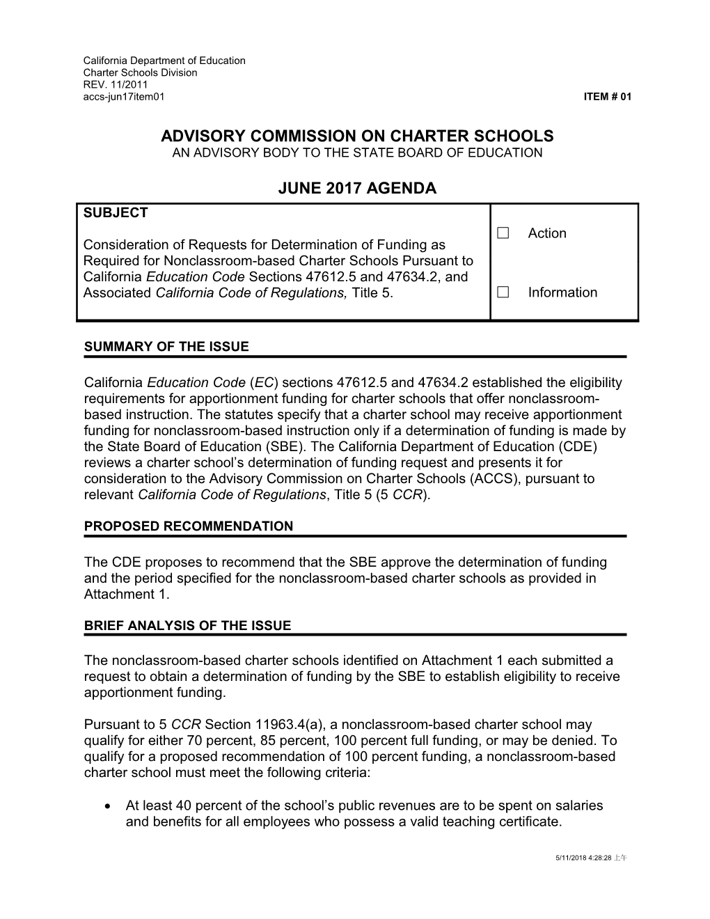 April 2017 ACCS Agenda Item 01 - Meeting Agendas (CA State Board of Education)