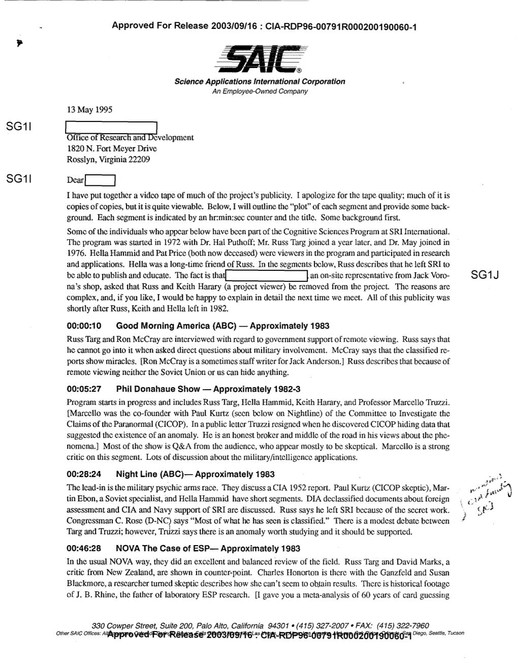 Tjalc. Science Applications International Corporation an Employee-Owned Company