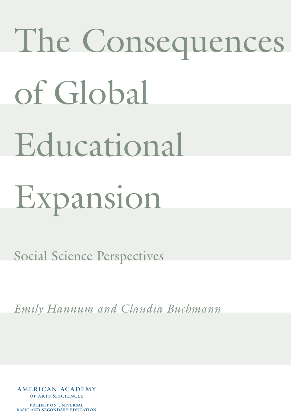 The Consequences of Global Educational Expansion