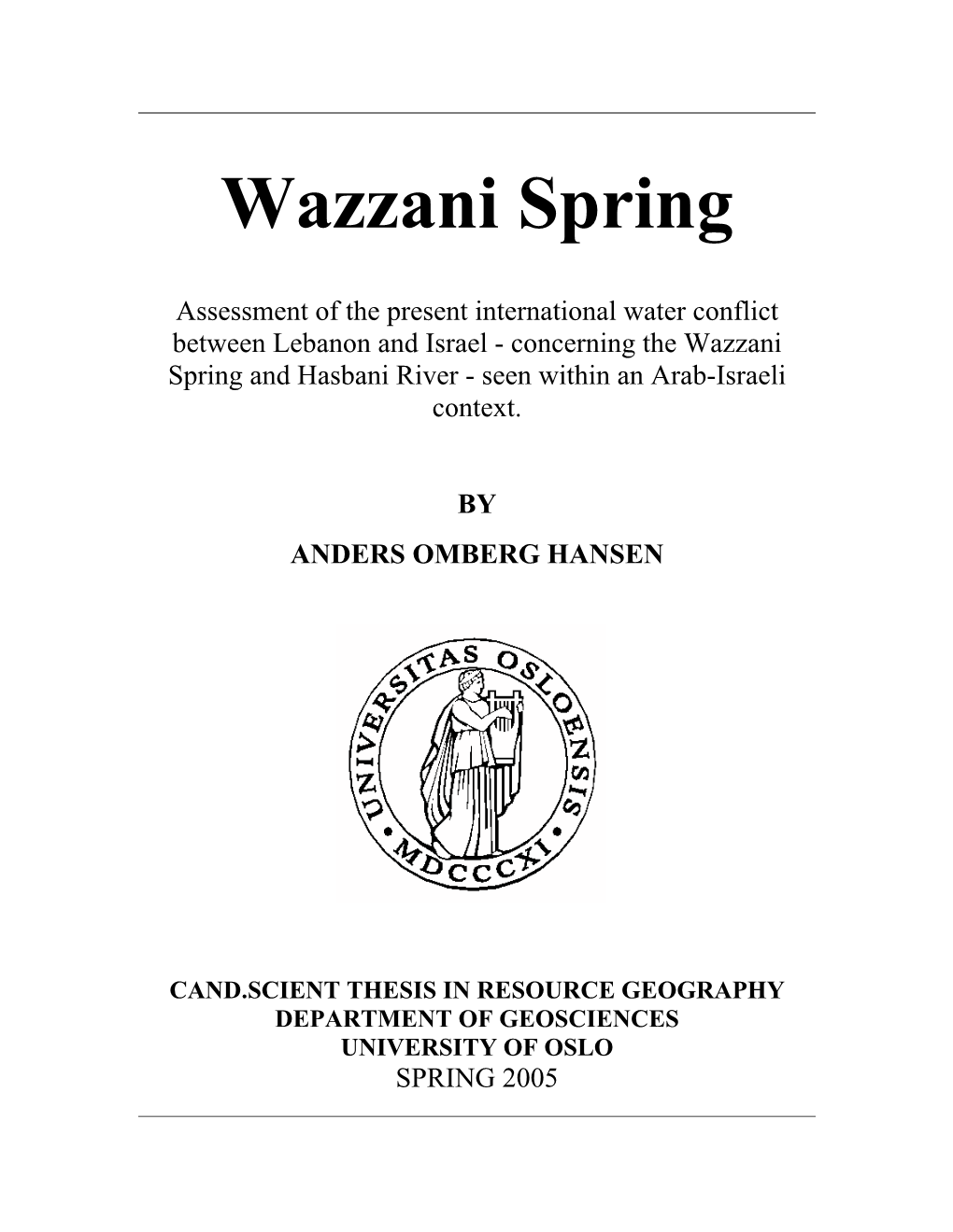 Wazzani Spring