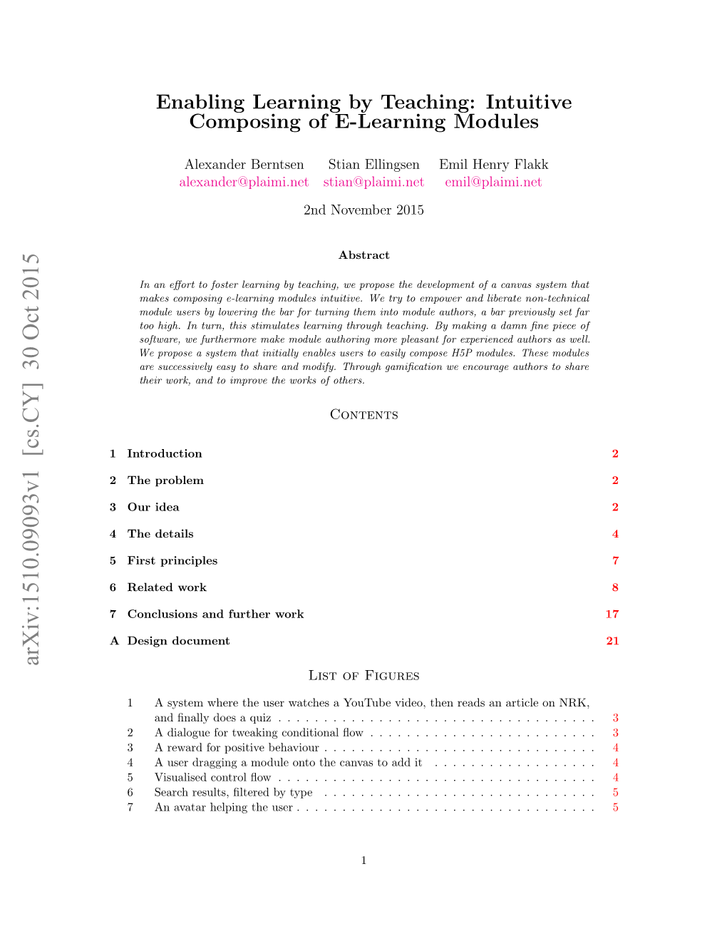 Enabling Learning by Teaching: Intuitive Composing of E-Learning Modules
