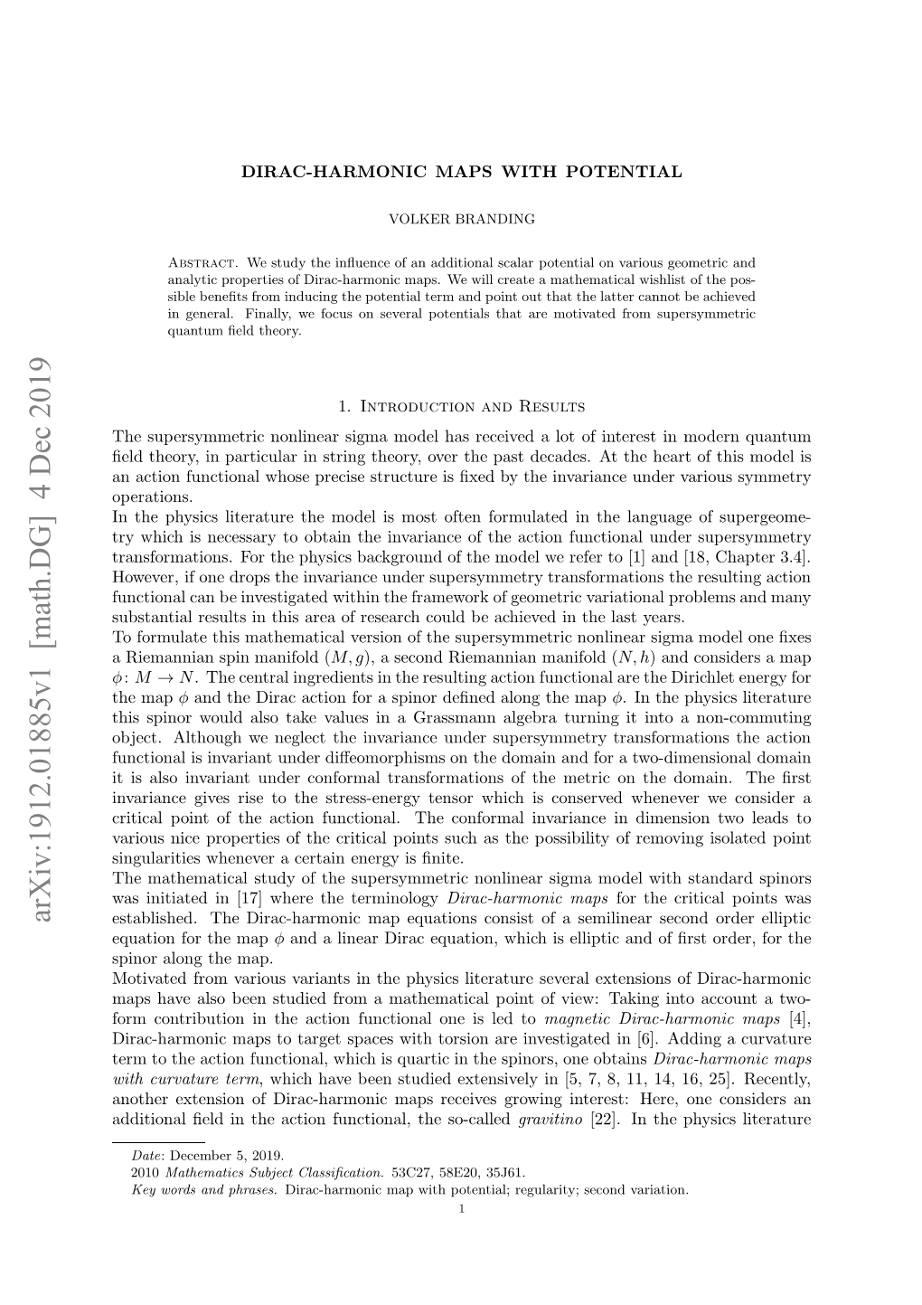 Arxiv:1912.01885V1 [Math.DG]