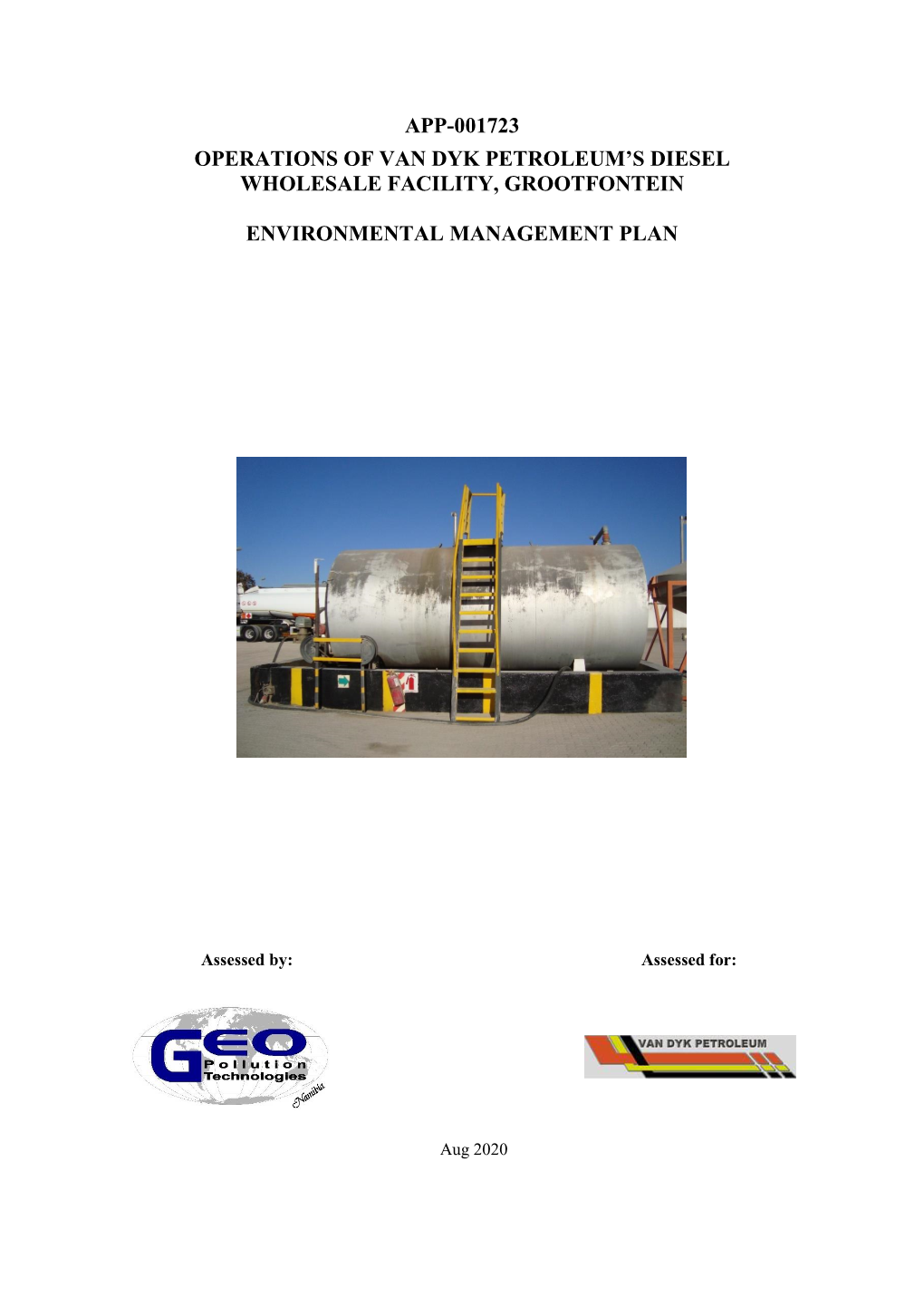 App-001723 Operations of Van Dyk Petroleum's Diesel