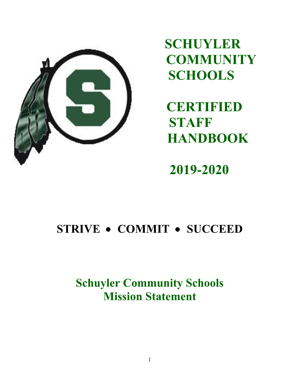 Schuyler Community Schools Certified Staff Handbook