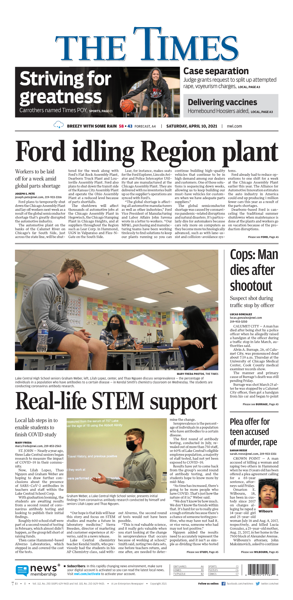 NWI Times – Real Life STEM Support