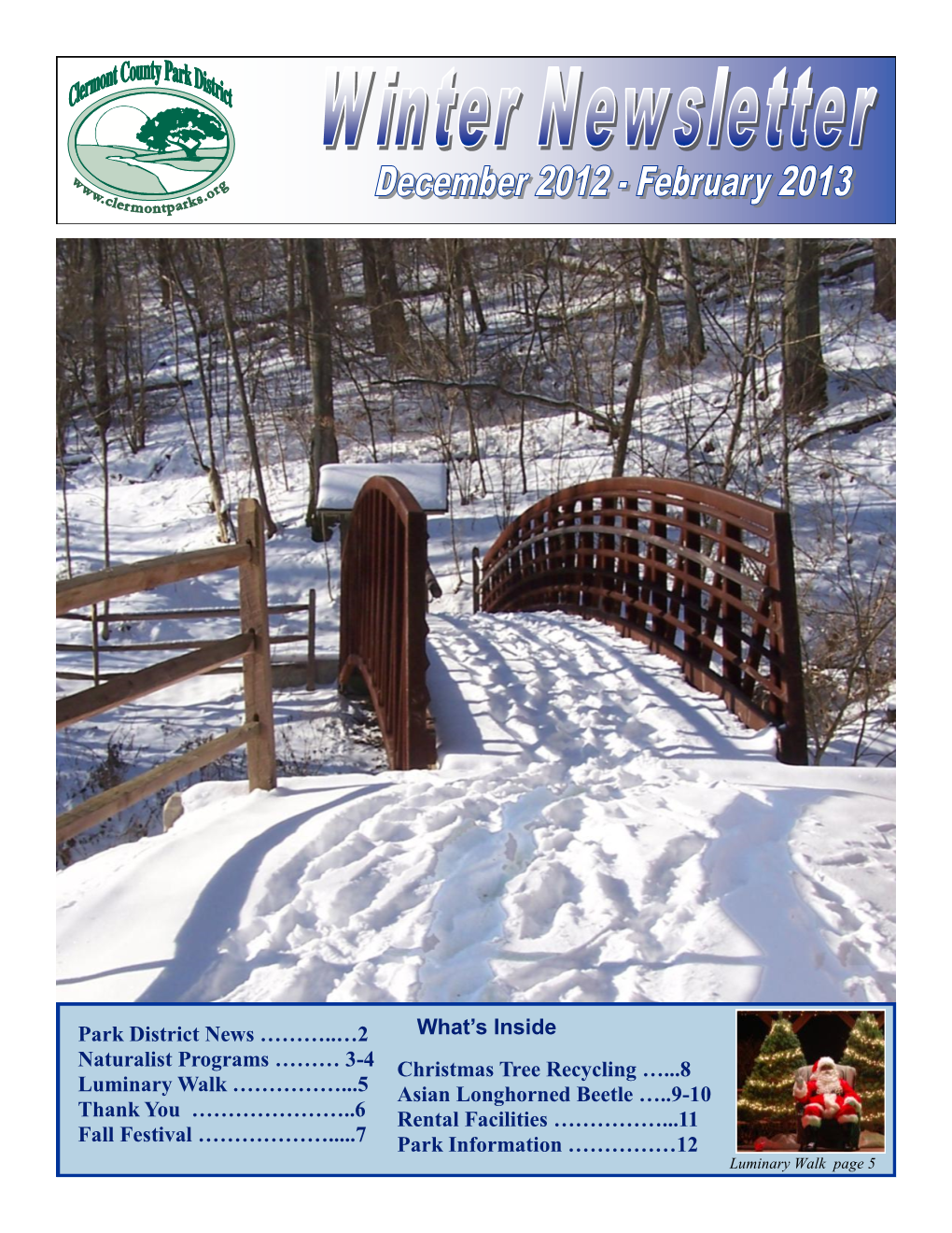 Park District News ………..…2 Naturalist Programs ……… 3-4