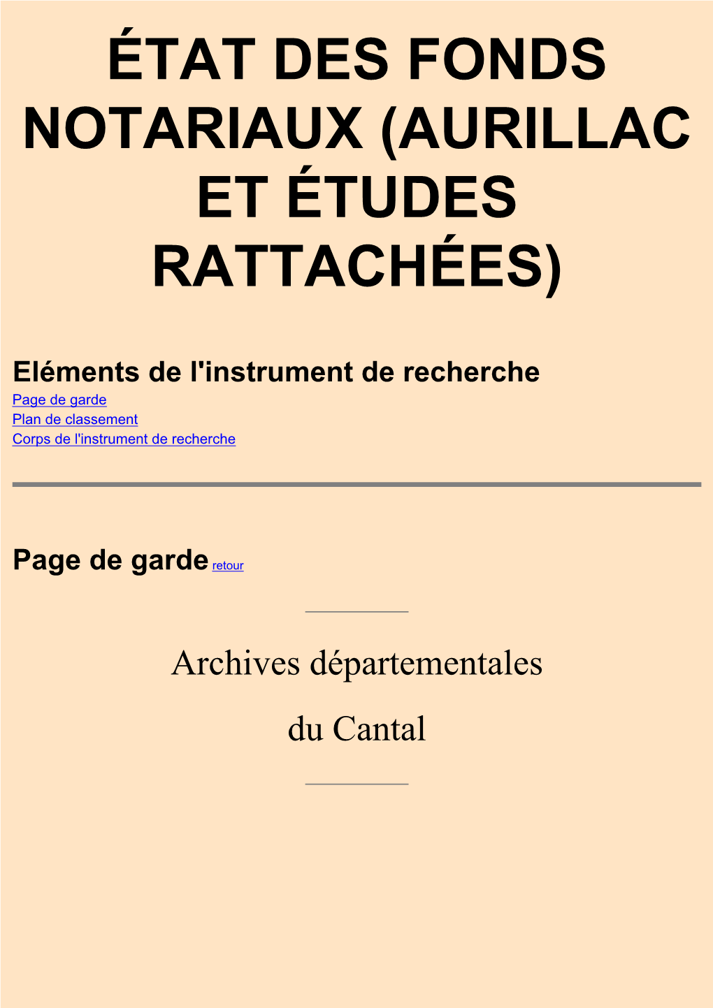 Aurillac Et Études Rattachées)