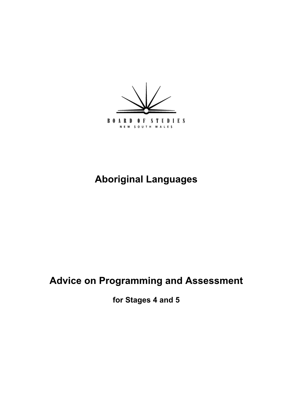 Aboriginal Languages