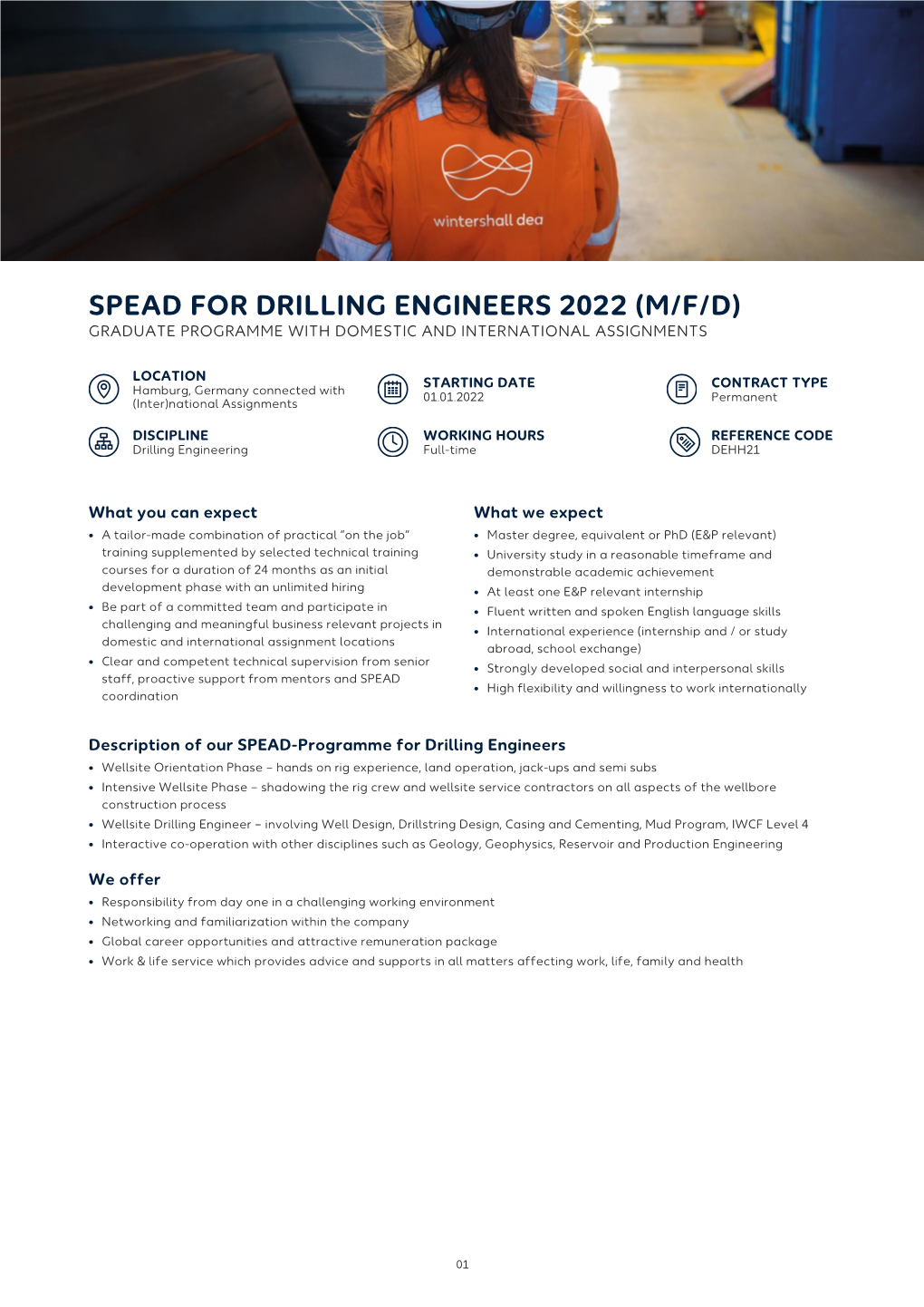 Spead for Drilling Engineers 2022 (M/F/D) Graduate Programme with Domestic and International Assignments
