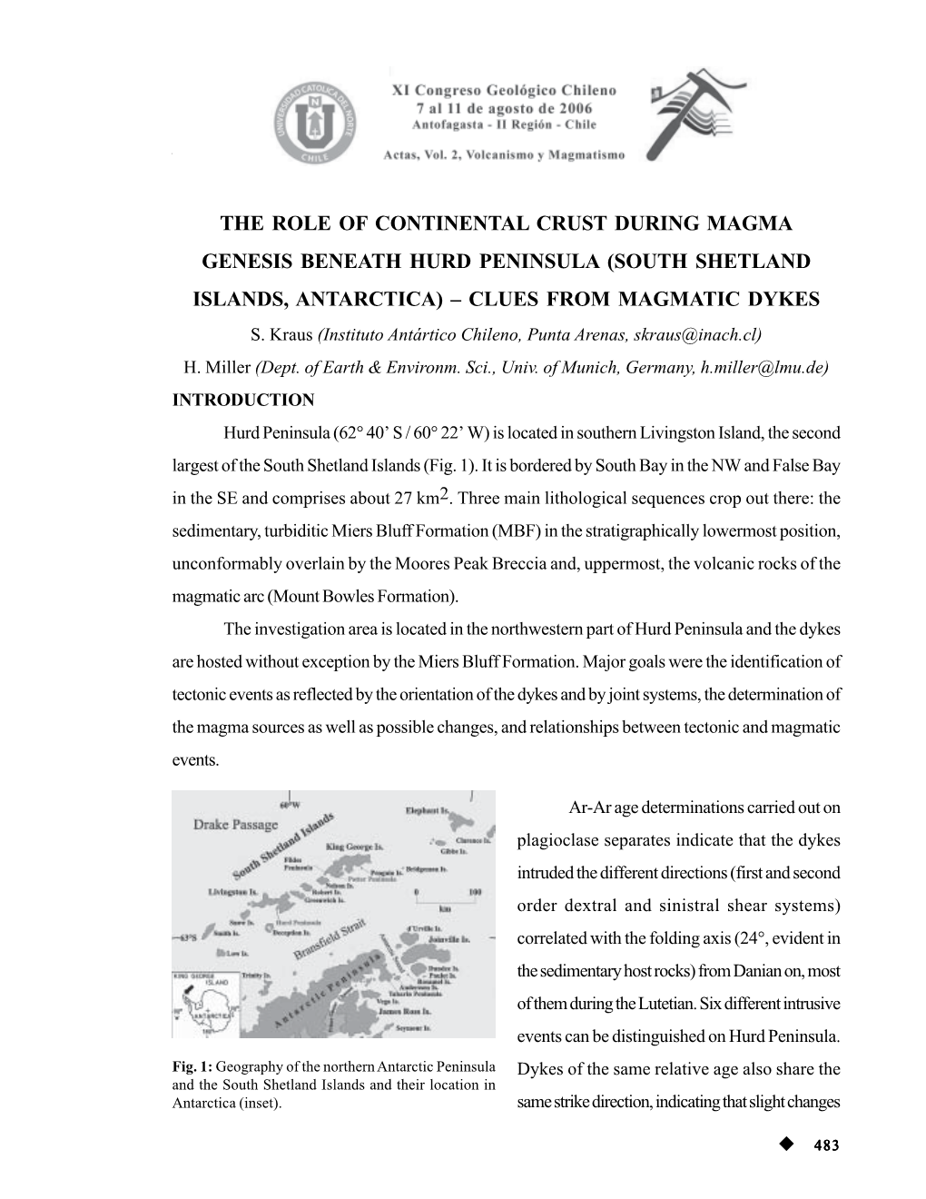 South Shetland Islands, Antarctica) – Clues from Magmatic Dykes S