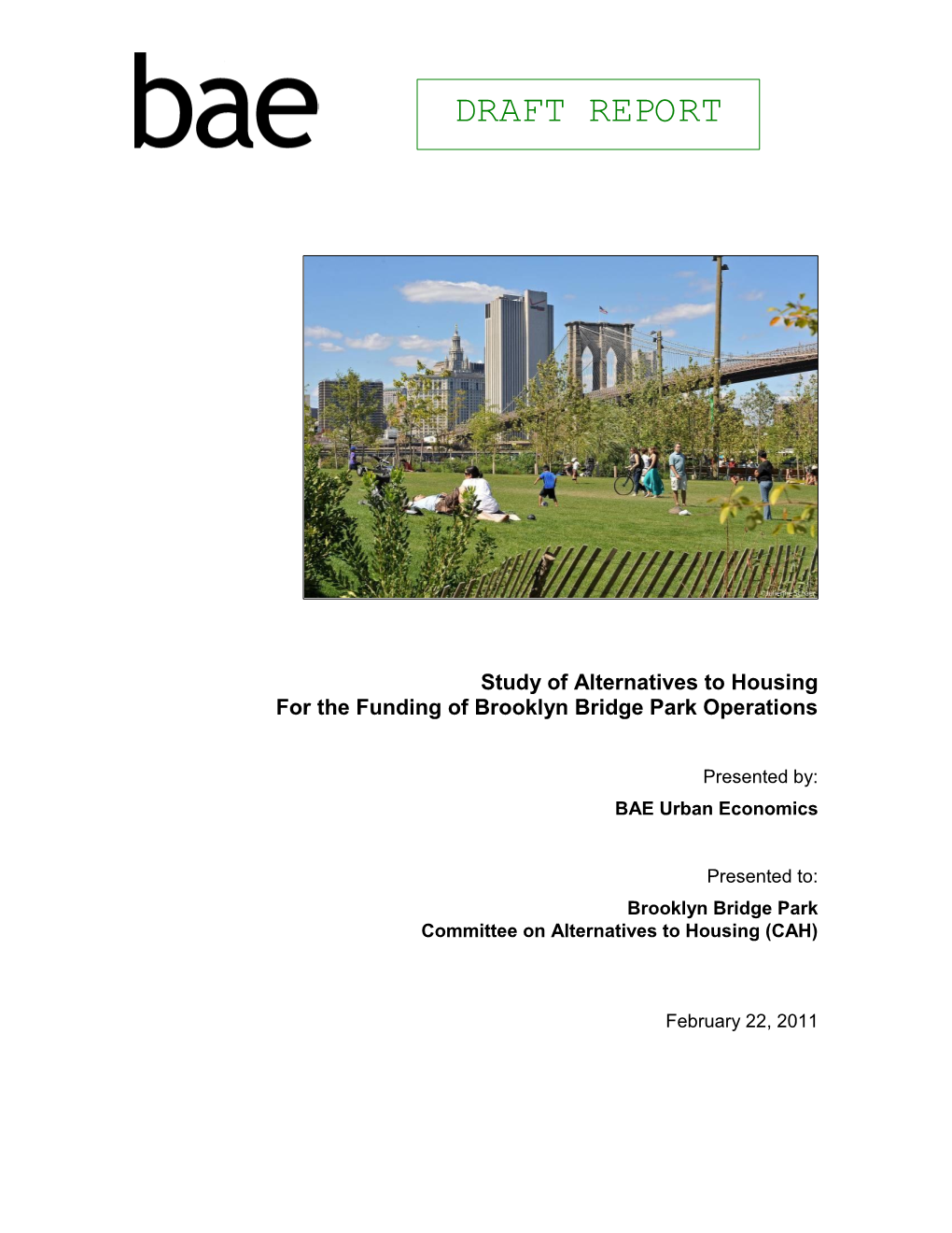 Bay Area Economics Draft Report – Study Of