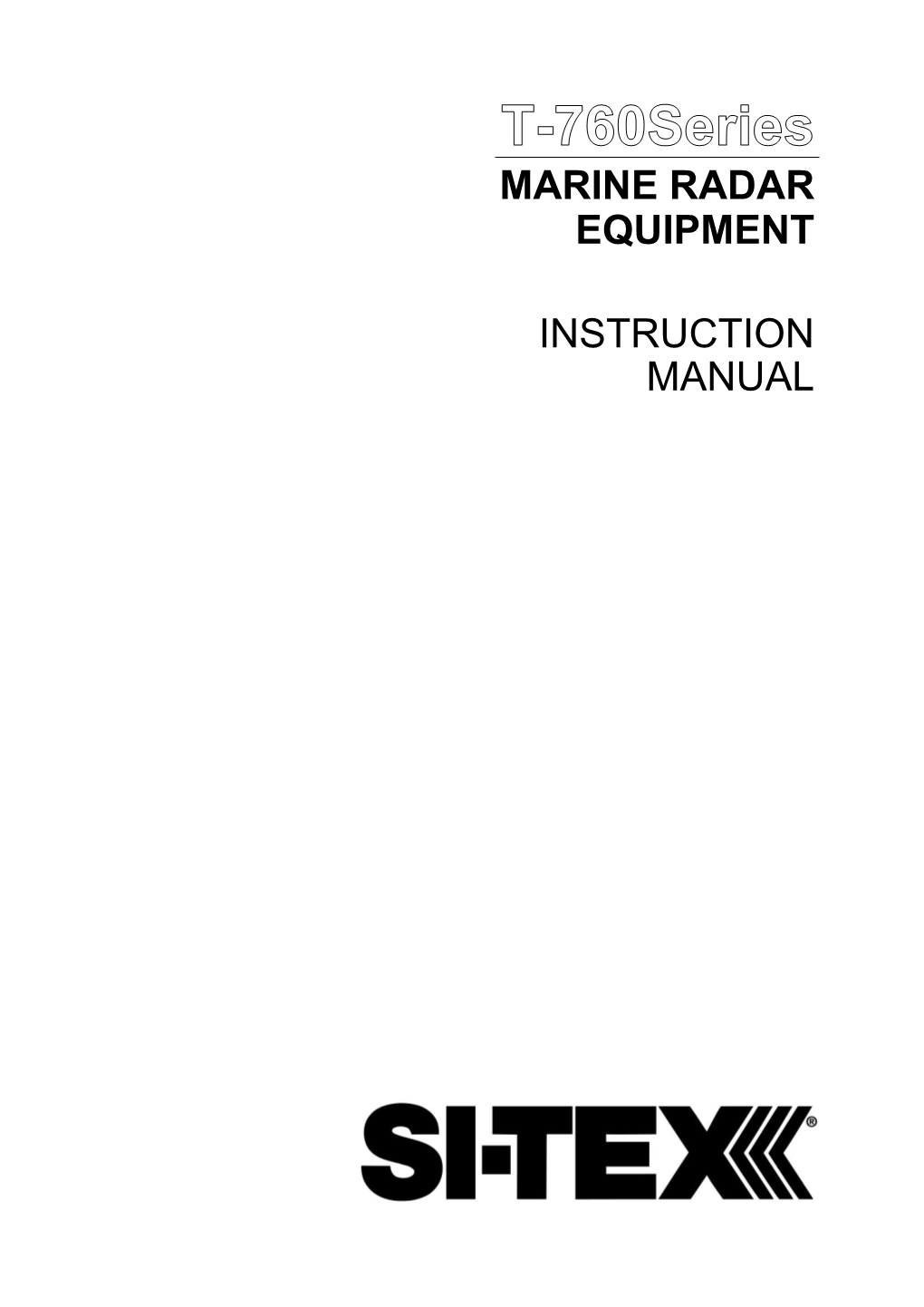 Marine Radar Equipment Instruction Manual