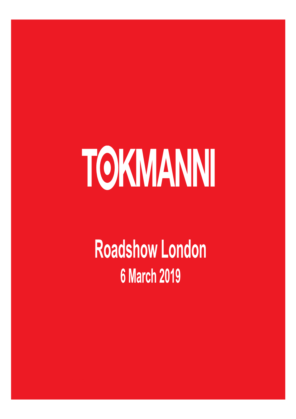 Roadshow London 6 March 2019