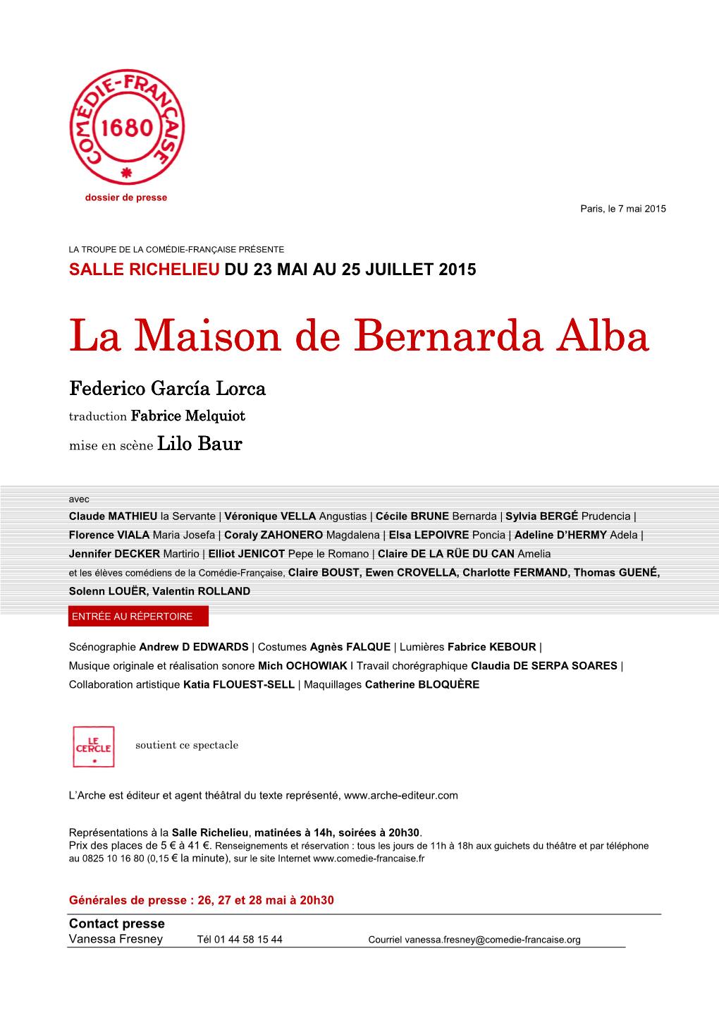 DP La Maison De Bernarda Alba Mai2015
