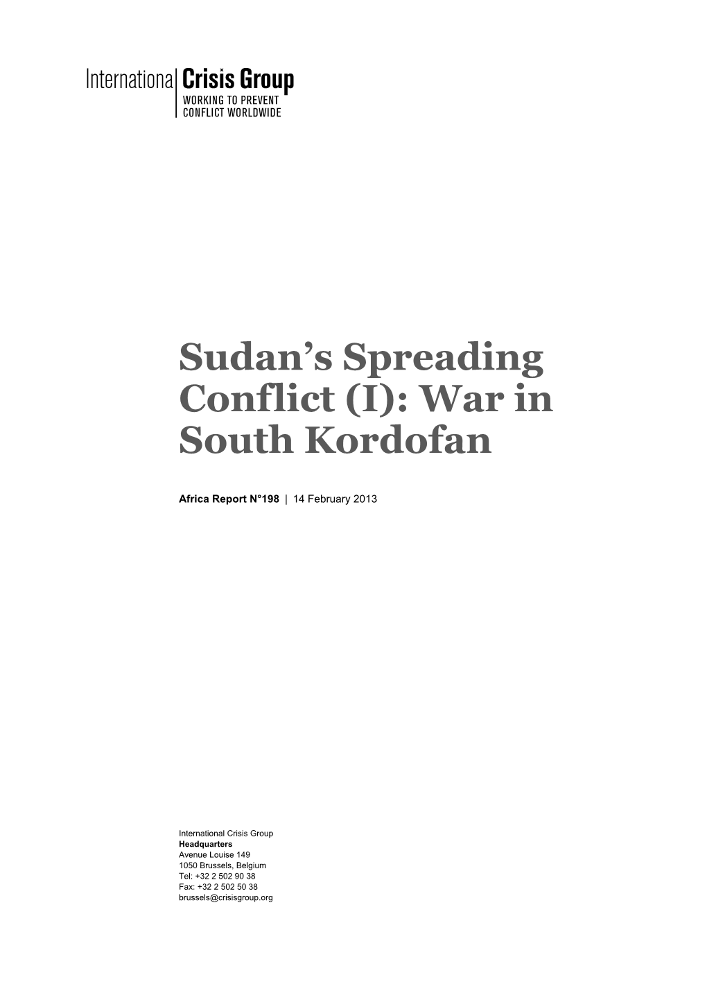 (I): War in South Kordofan