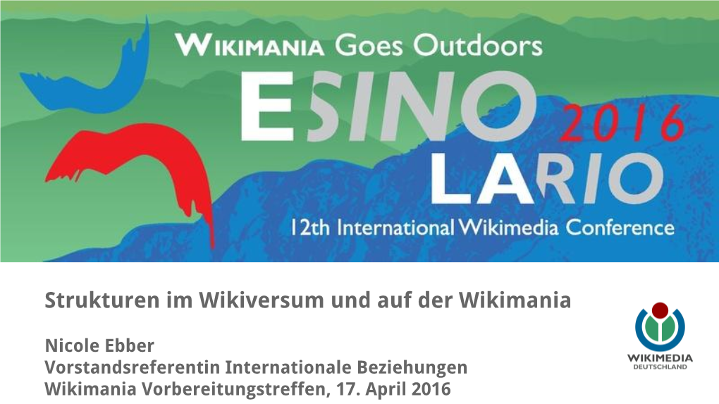 Strukturen Im Wikiversum Und Auf Der Wikimania