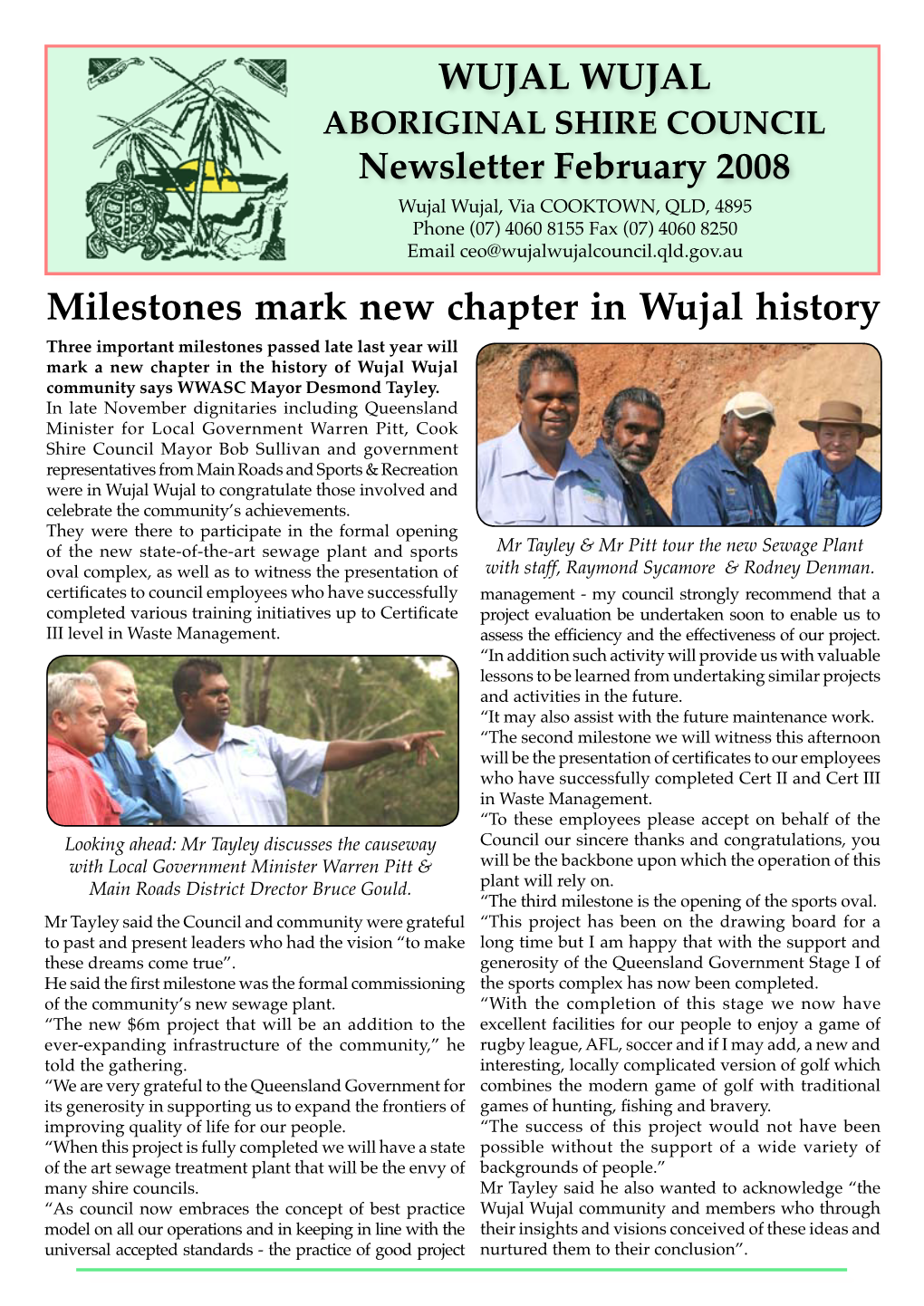 Milestones Mark New Chapter in Wujal History