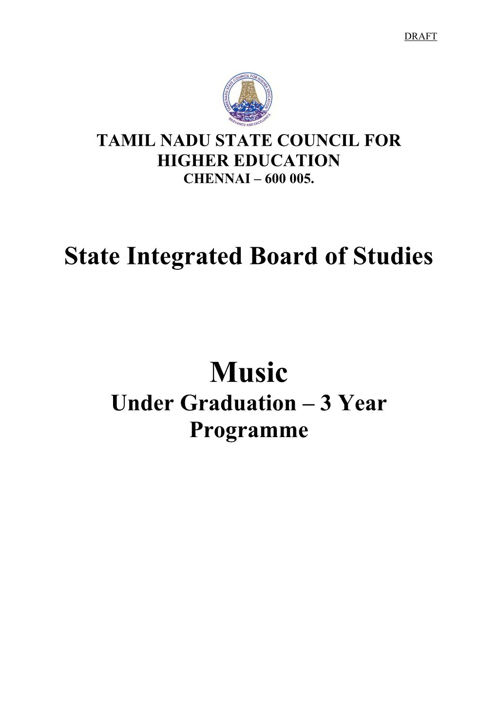 Music Under Graduation – 3 Year Programme