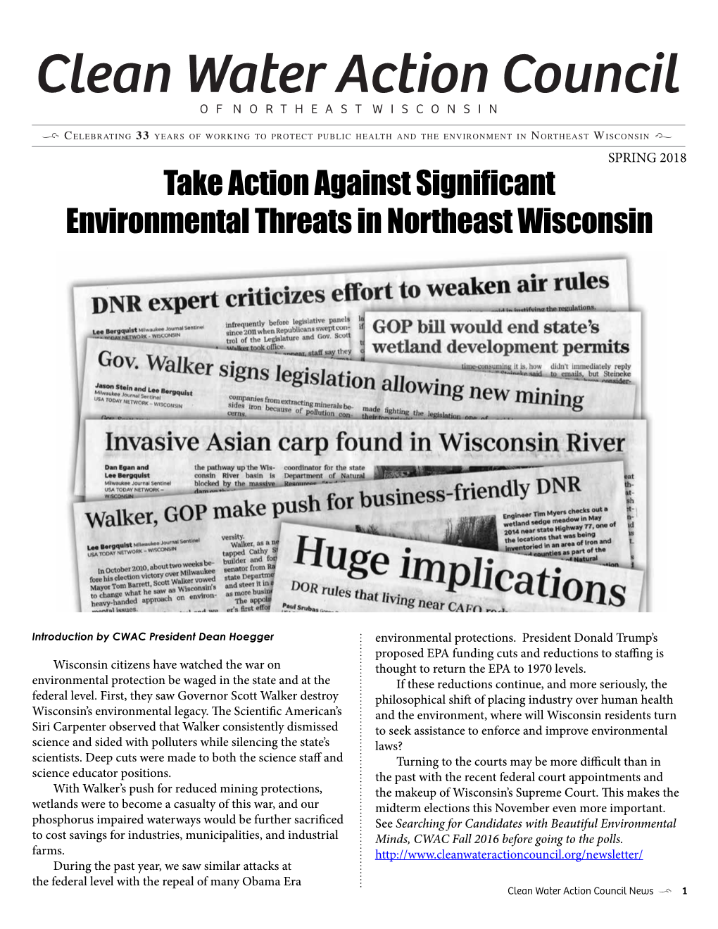 Take Action Against Significant Environmental Threats in Northeast Wisconsin