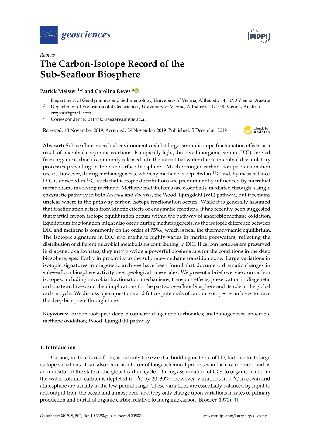 The Carbon-Isotope Record of the Sub-Seafloor Biosphere