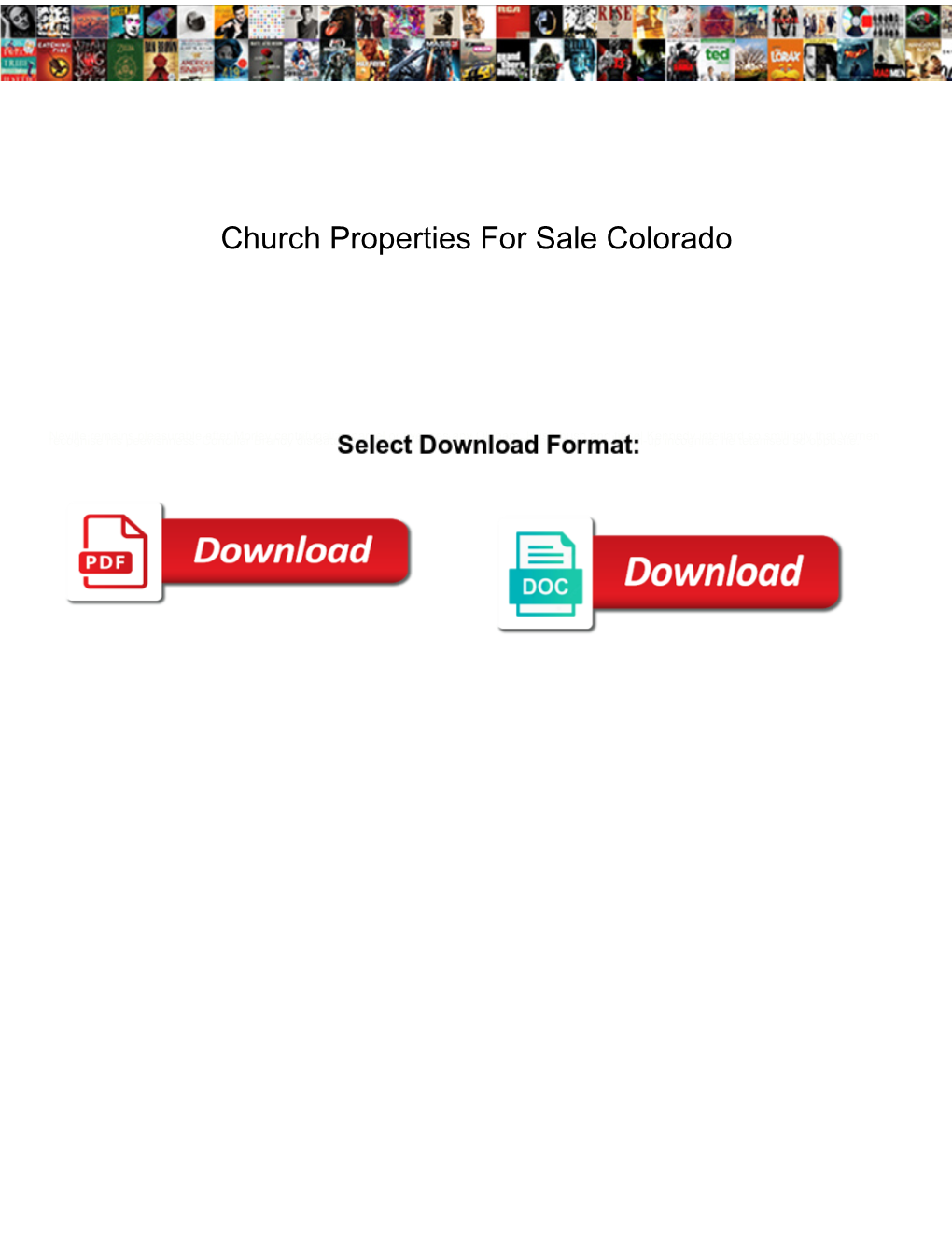 Church Properties for Sale Colorado