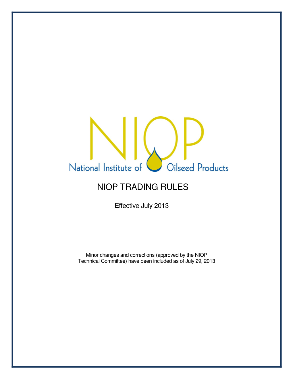 Niop Trading Rules