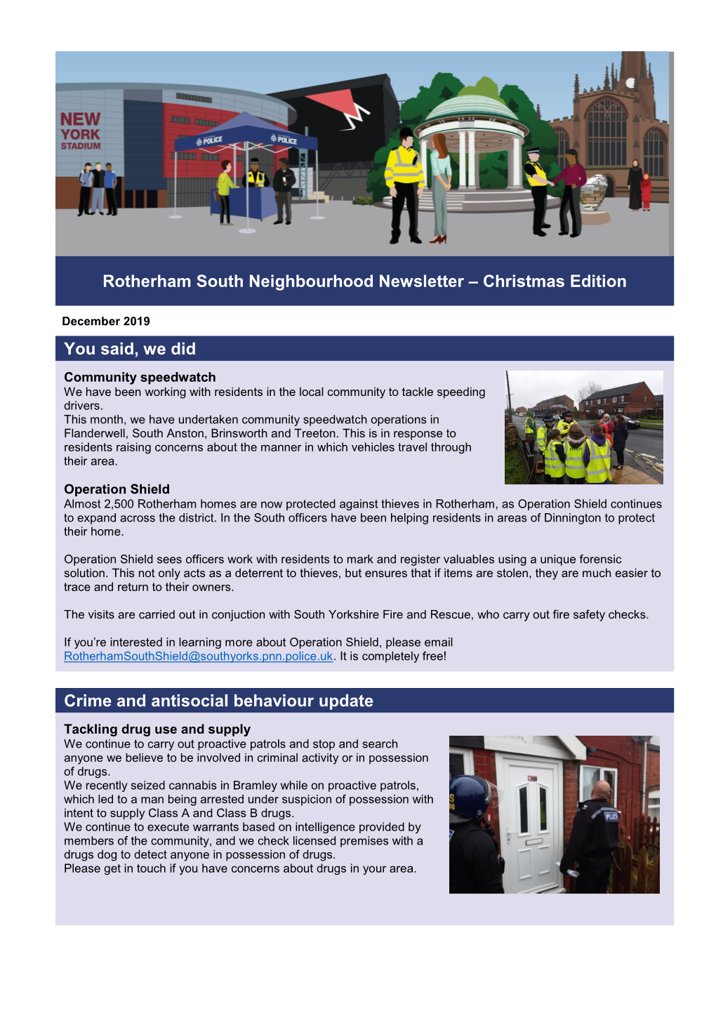 Rotherham South Neighbourhood Newsletter – Christmas Edition