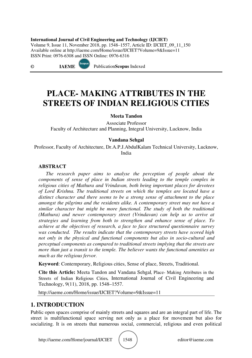 Making Attributes in the Streets of Indian Religious Cities