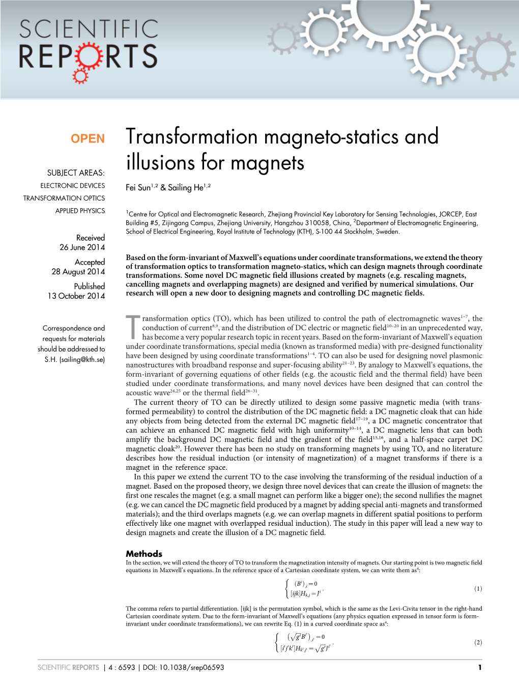 Transformation Magneto-Statics and Illusions for Magnets