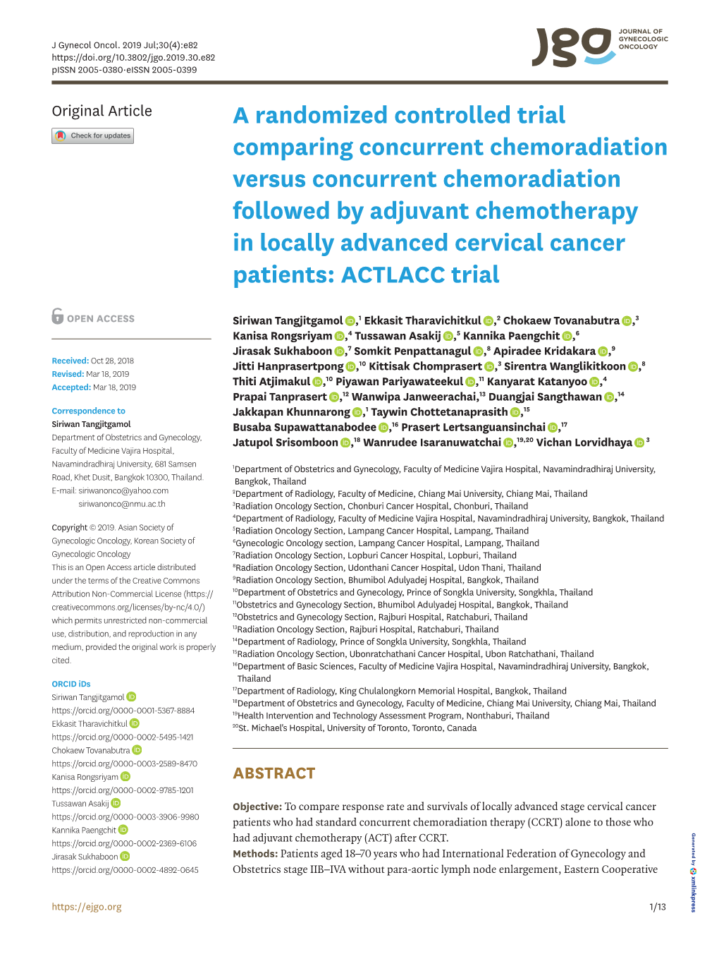 A Randomized Controlled Trial Comparing Concurrent