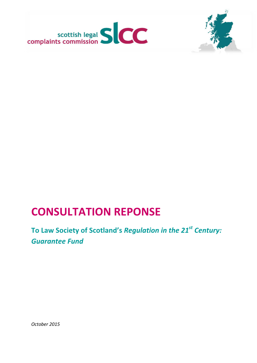 Consultation Reponse