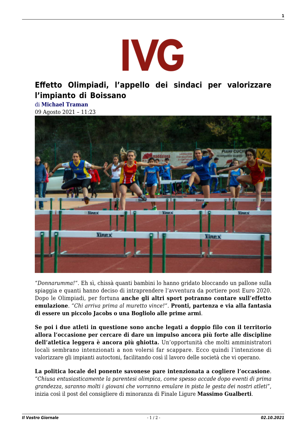 Il Vostro Giornale - 1 / 2 - 02.10.2021 2