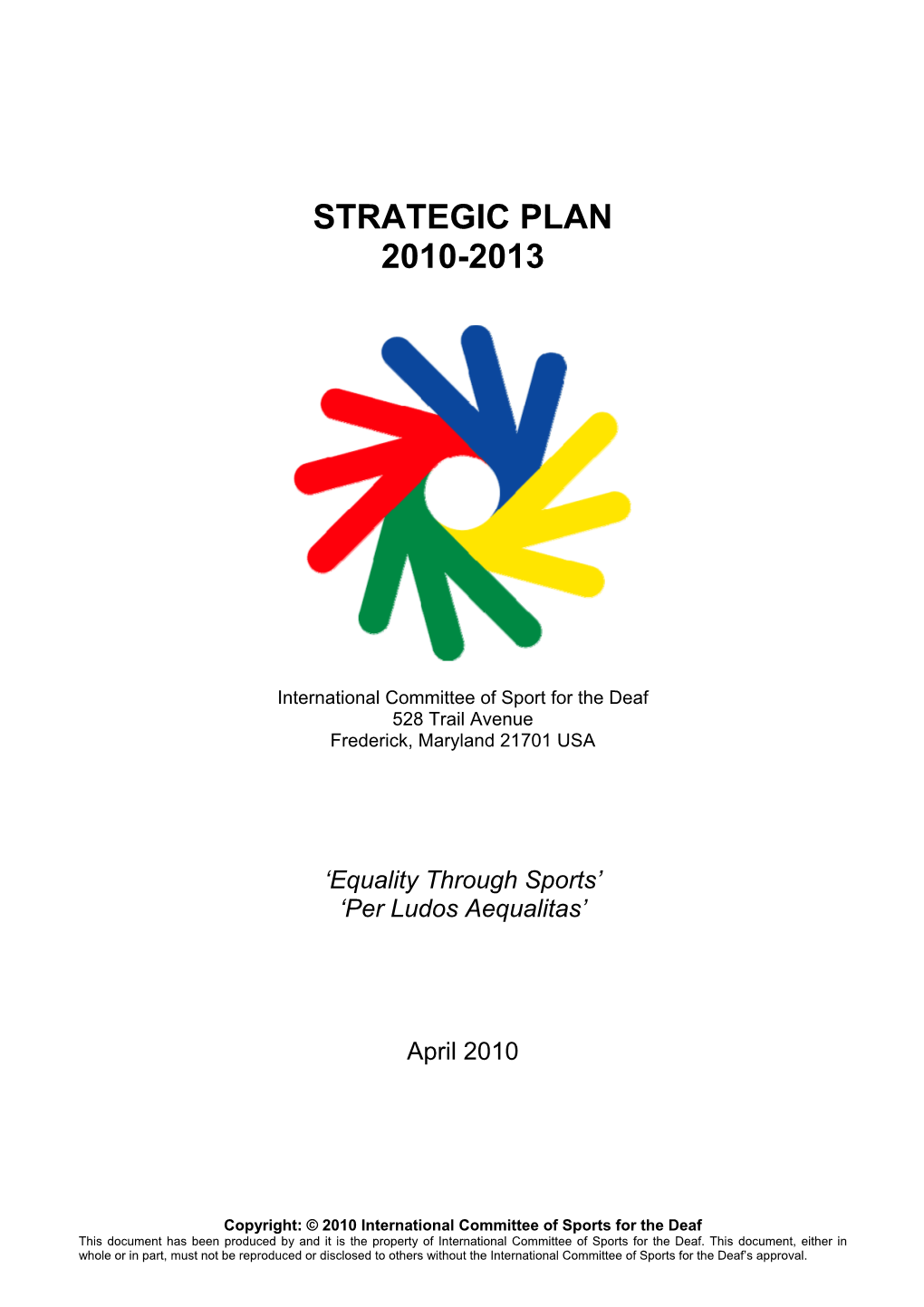 Strategic Plan 2010-2013