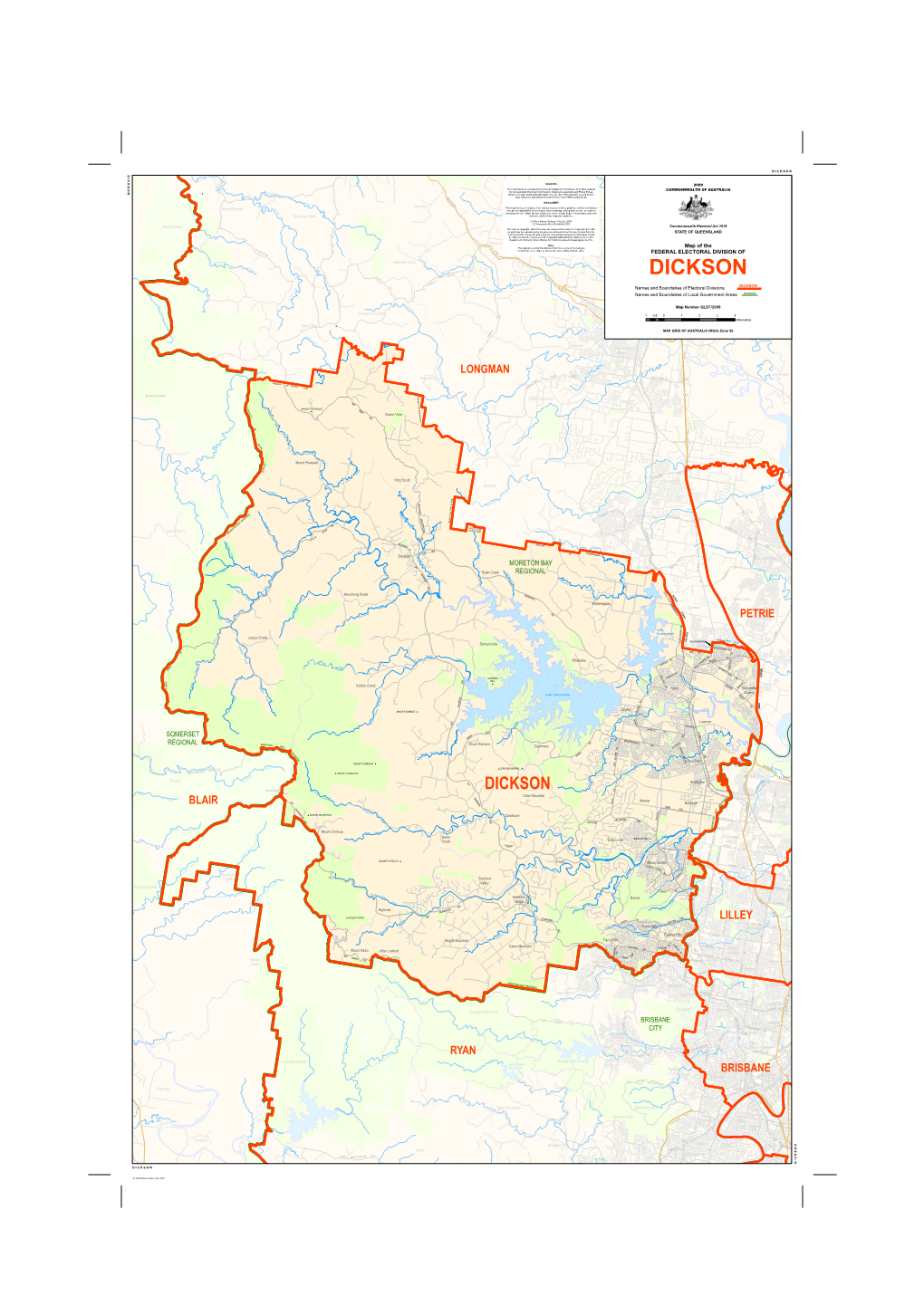 Map of the Division of Dickson