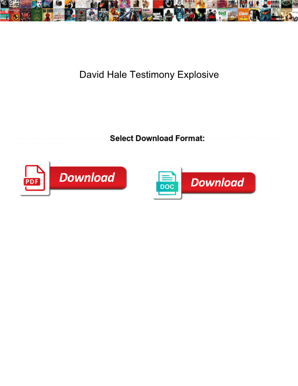 David Hale Testimony Explosive