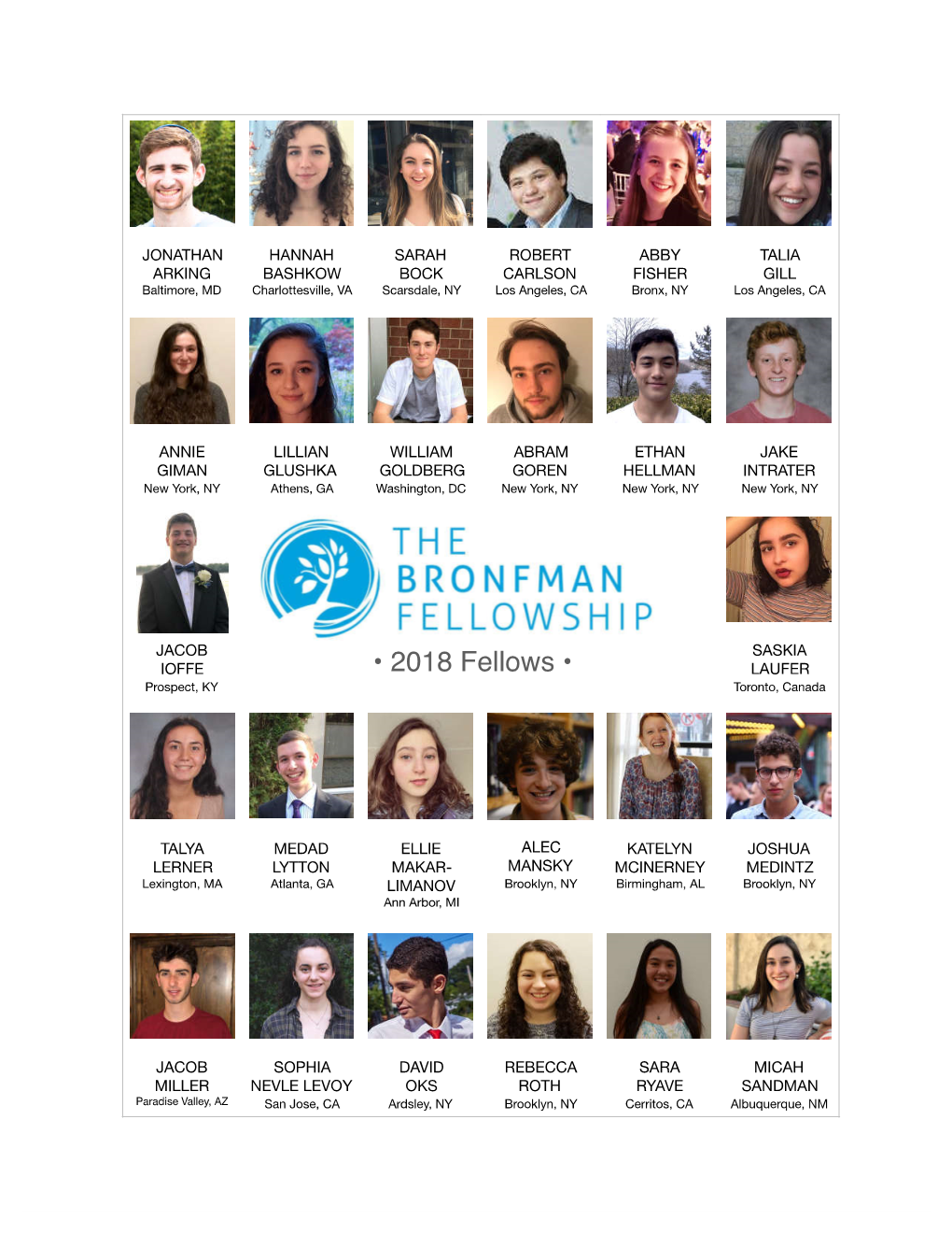 2018 Fellow Bios