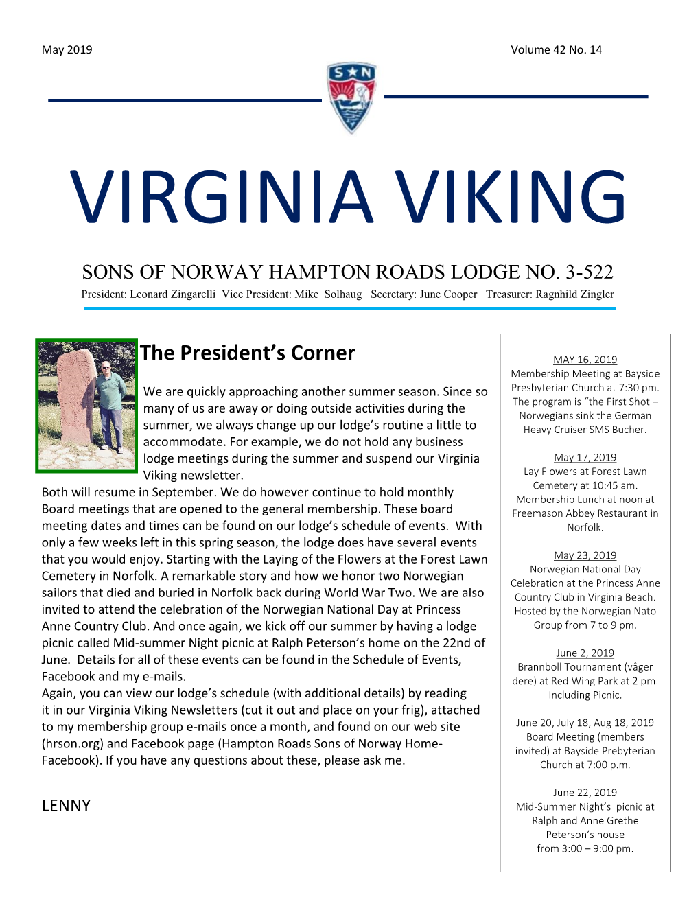 Virginia Viking May 2019