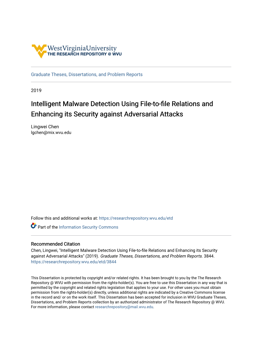 Intelligent Malware Detection Using File-To-File Relations and Enhancing Its Security Against Adversarial Attacks