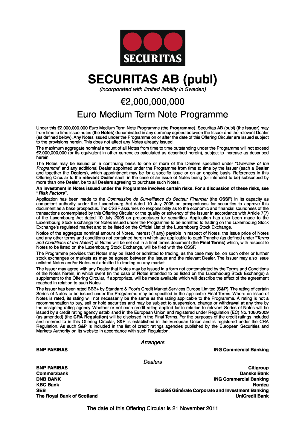 SECURITAS AB (Publ)