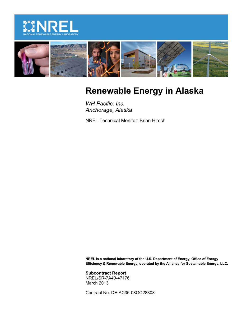 Renewable Energy in Alaska WH Pacific, Inc