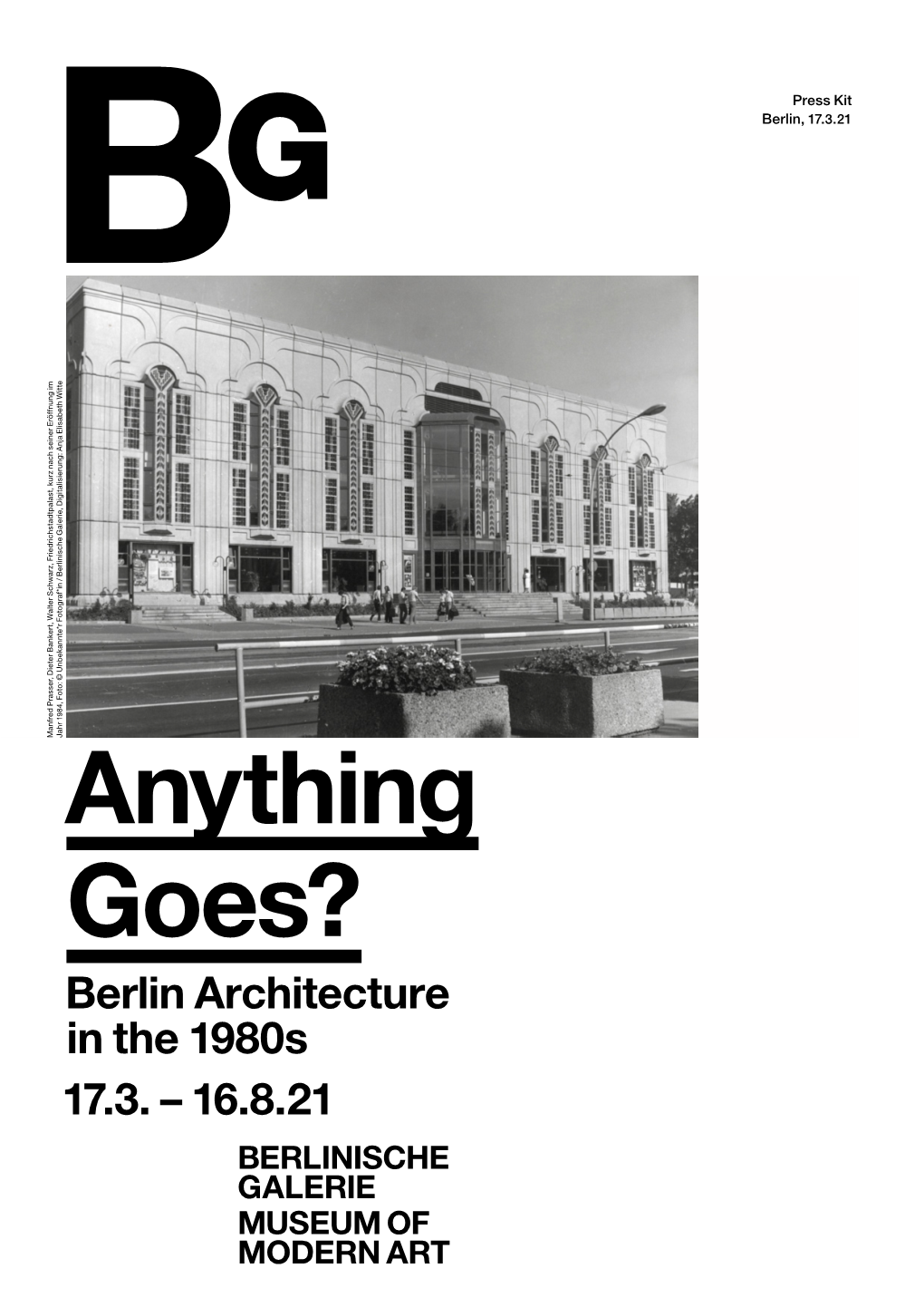 Anything Goes? Berlin Architecture in the 1980S 1 7.3