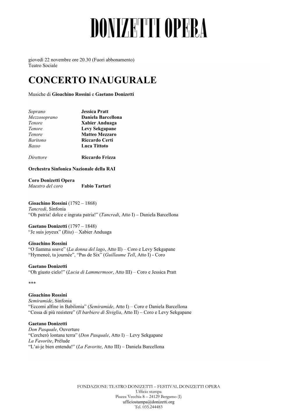 Concerto Inaugurale