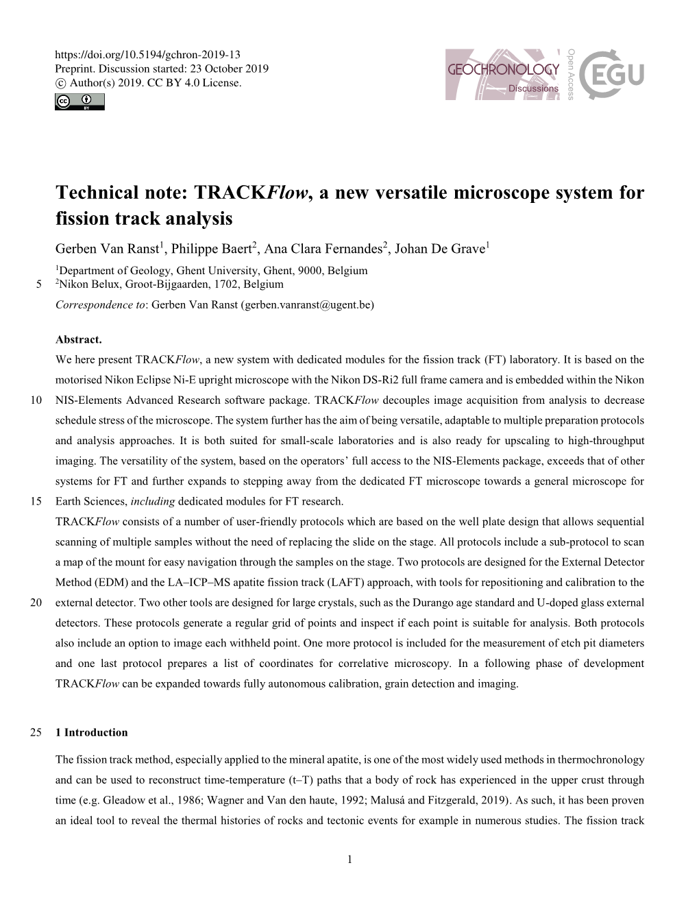 Trackflow, a New Versatile Microscope System for Fission Track