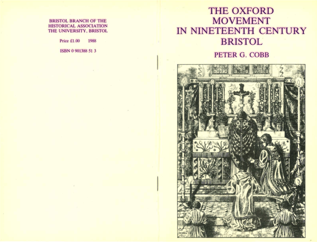 The Oxford Movement in Nineteenth Century Bristol'