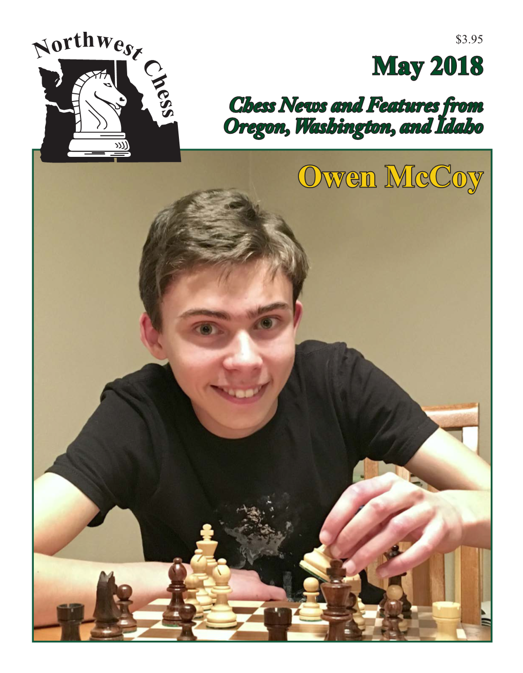 Owen Mccoy on the Front Cover: Northwest Chess US Chess Master Owen Mccoy