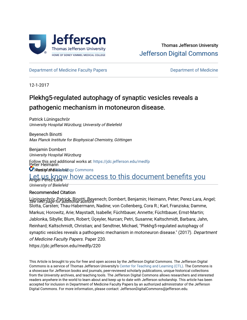 Plekhg5-Regulated Autophagy of Synaptic Vesicles Reveals a Pathogenic Mechanism in Motoneuron Disease