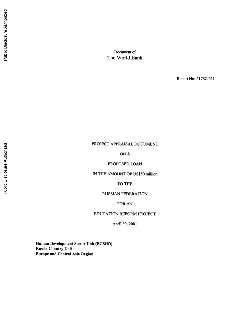 World Bank Document