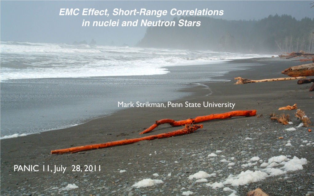 EMC Effect, Short-Range Correlations in Nuclei and Neutron Stars