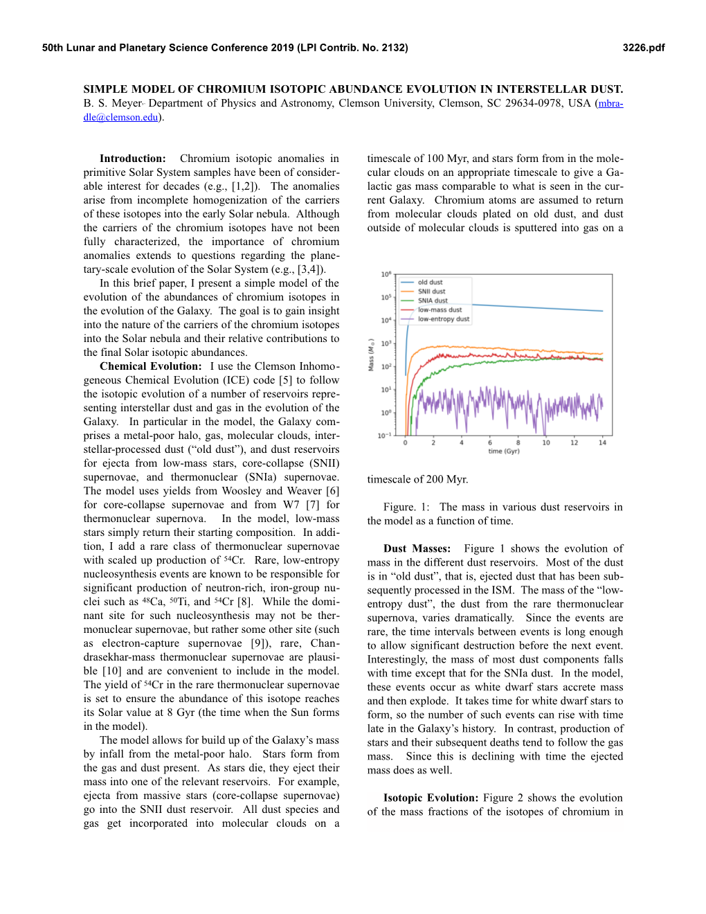 Simple Model of Chromium Isotopic Abundance Evolution in Interstellar Dust