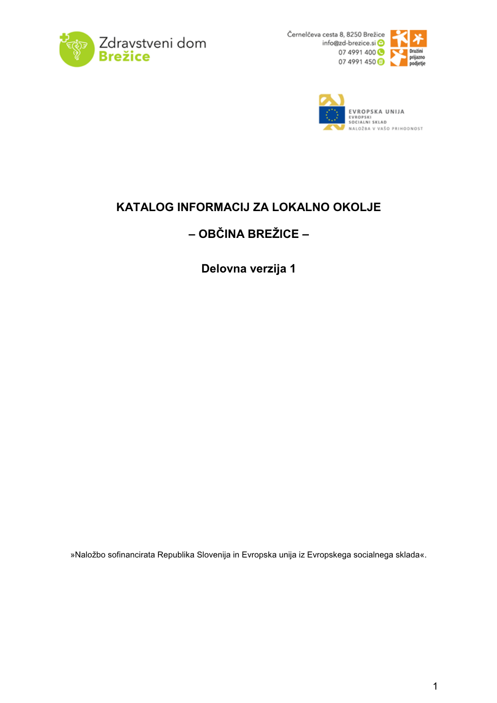 Katalog Informacij Za Lokalno Okolje – Občina